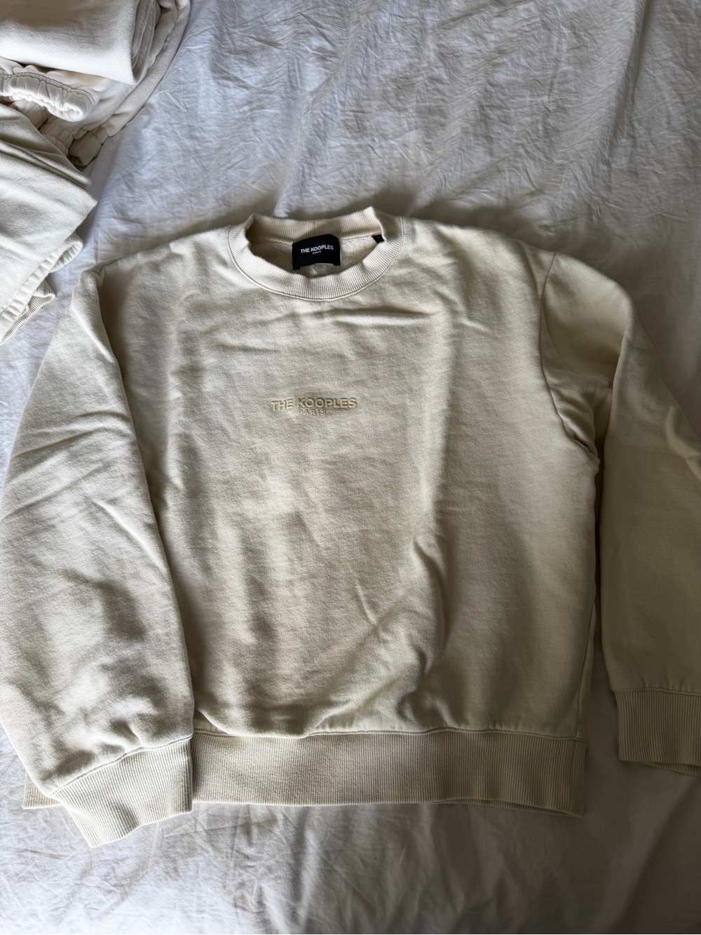 The Kooples Sweatshirt and Joggers Cream Set Size S - Picture 2 of 3